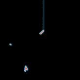 a man wearing a hat with the letter g on it looks at something