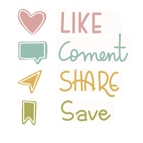 Like Save Sticker - Like Save Share Stickers