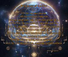 a poster with the words frequency of the soul written on it