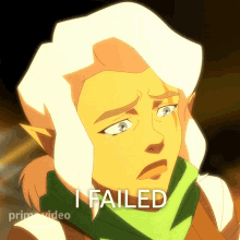 a picture of a cartoon character with the words i failed