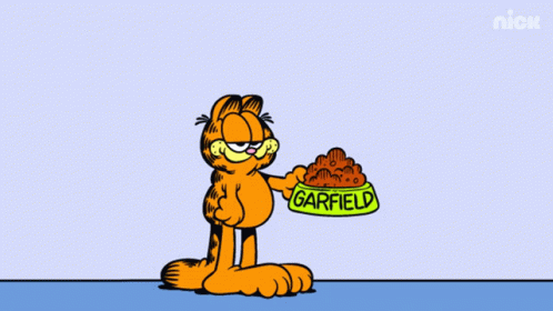 garfield eating