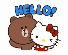 Hello Bear GIF - Hello Bear Hello Kitty GIFs