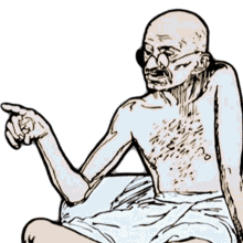 pointing mahatma gandhi amar chitra katha you are the one you got it