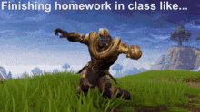 Fortnite Thanos GIF - Fortnite Thanos Finishing Homework GIFs