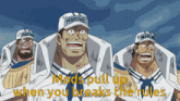 a group of marines standing next to each other with the words mods pull up when you breaks the rules on the bottom