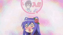 a couple of anime characters are standing in front of a sign that says " ending "