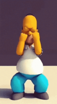 homer simpson covering his eyes with his hands