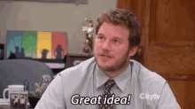 Great Idea Andy Dwyer GIF - Great Idea Andy Dwyer Parks And Rec GIFs