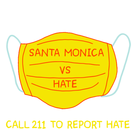 Santa Monica Vs Hate Sticker - Santa Monica Vs Hate La Stickers