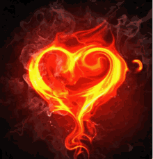 hot flame heart love you i love you