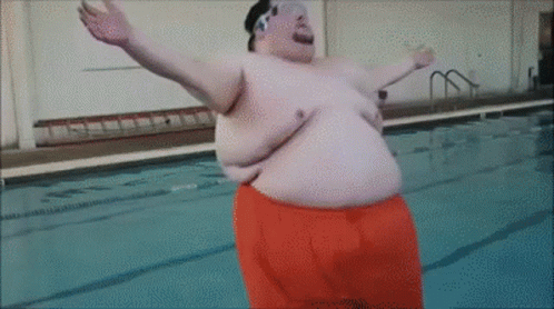 Funny Fat Man GIF - Funny Fat Man Dive - Discover & Share GIFs