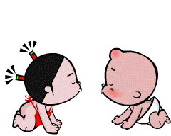Kissing Pobaby Sticker - Kissing Pobaby Baby Stickers