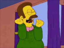 Diddily Dang Excited! GIF - The Simpsons Flanders Squeal GIFs