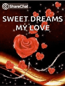 sweet dreams sparkles hearts rose flowers