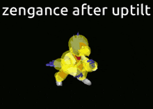 a picture of a cartoon character with the words " zengance after uptilt "