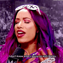 Sasha Banks I Dont Know Whats Going On With Bayley GIF