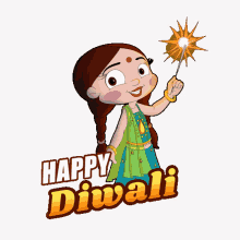 Happy Diwali Chutki GIF - Happy Diwali Chutki Chhota Bheem GIFs