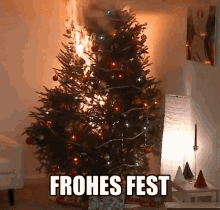 Frohes Fest! GIF - Frohes Fest Weihnachtsbaum Weihnachten GIFs
