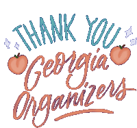 Thank You Thanks Sticker - Thank You Thanks Thank You Georgia Organizers Stickers
