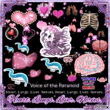 a picture of a girl with the words voice of the paranoid on the bottom