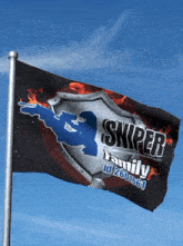 a flag that says sniper family id 2601661 is flying in the wind