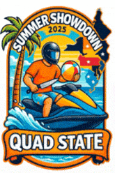 a man is riding a jet ski in the water .