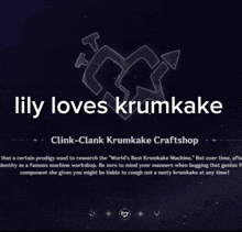 a woman holding a black and white cat with the words lily loves krumkake on the bottom