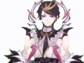 a cartoon character with a crown on his head and wings