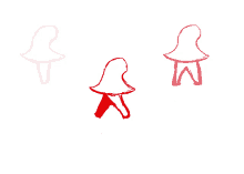 a drawing of a person with the letter w on their pants