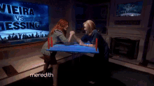 Debra Messing Takes Meredith Vieira Down! GIF
