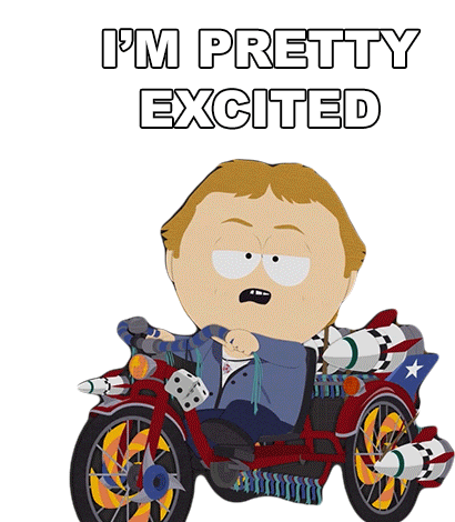 Im Pretty Excited Larry Zewiski Sticker - Im Pretty Excited Larry Zewiski South Park Stickers
