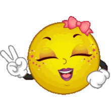 hello peace hi cute emoji