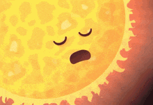 a cartoon drawing of the sun with a smiling face on it
