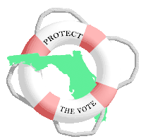 Florida Loves The Freedom To Vote How We Choose Protect The Vote Sticker - Florida Loves The Freedom To Vote How We Choose Protect The Vote Lifesaver Stickers