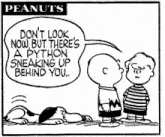 a black and white peanuts comic shows charlie brown and snoopy