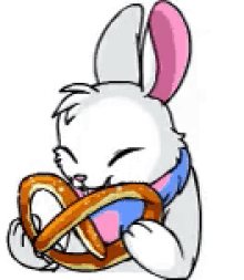 Bunny Eat GIF - Bunny Eat Pretzel GIFs