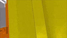 a yellow sign that says no asked is sitting on an orange surface
