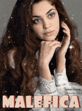 a photo of a woman with the name malefica written on it