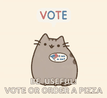 Vote Cat GIF - Vote Cat Pusheen GIFs