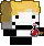 a pixel art of a person holding a bottle of wine .