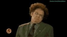 a man with curly hair and glasses says i don 't care