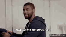 Kyrie Irving That Mustbe My Duvet GIF - Kyrie Irving That Mustbe My Duvet Kyrie GIFs