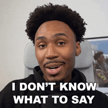 a man is sitting in an airplane seat and says " i don 't know what to say "