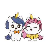 a happy father 's day greeting card with two unicorns standing next to each other