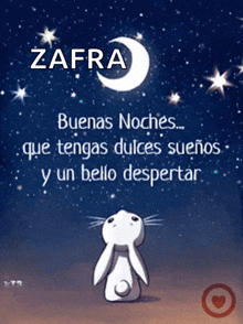 a poster with a rabbit and the words zafra