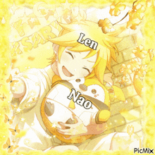 a picture of a person with the name len on it