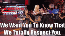 Michelle Mccool We Respect You GIF - Michelle Mccool We Respect You We Want You To Know That GIFs