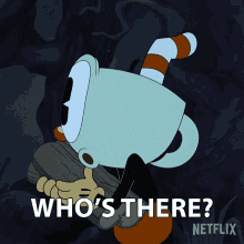 Whos There Cuphead GIF - Whos There Cuphead The Cuphead Show GIFs