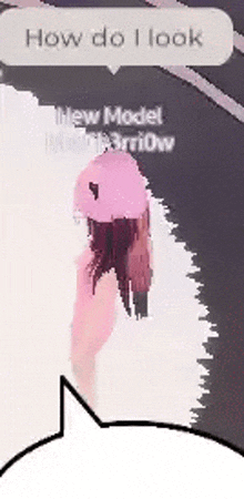 a woman in a pink hat is walking down a street .