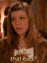 a woman wearing a leopard print jacket and a white shirt says is it that bad